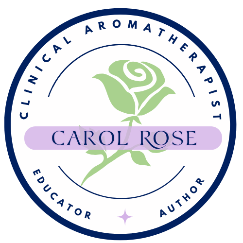 MAIN ONE Carol Rose logo blue circle white inside (1) Carol Rose is a dedicated clinical Aromatherapy practitioner and advocate of complementary therapies for patients needing Palliative Care